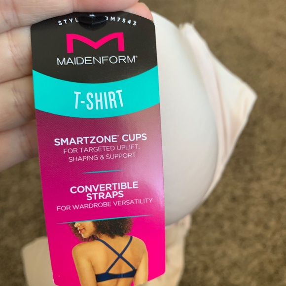Maidenform Beige Underwire T-shirt Bra 36B Smartzone Cups Convertible Straps - Picture 7 of 7
